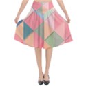 Background Geometric Triangle Flared Midi Skirt View1