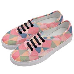 Background Geometric Triangle Women s Classic Low Top Sneakers by Pakrebo