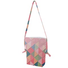 Background Geometric Triangle Folding Shoulder Bag