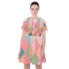 Background Geometric Triangle Sailor Dress