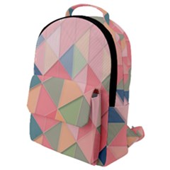 Background Geometric Triangle Flap Pocket Backpack (small)