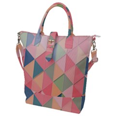 Background Geometric Triangle Buckle Top Tote Bag