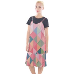 Background Geometric Triangle Camis Fishtail Dress