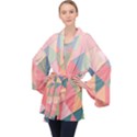 Background Geometric Triangle Velvet Kimono Robe View1