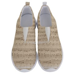 Vintage Beige Music Notes No Lace Lightweight Shoes