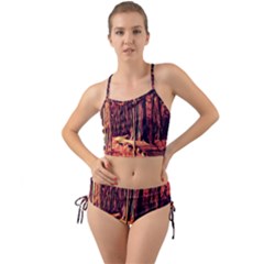 Forest Autumn Trees Trail Road Mini Tank Bikini Set by Pakrebo