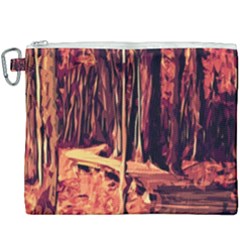 Forest Autumn Trees Trail Road Canvas Cosmetic Bag (xxxl) by Pakrebo