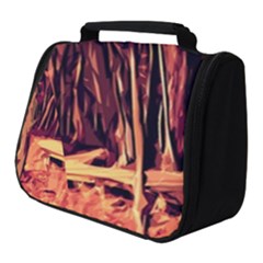 Forest Autumn Trees Trail Road Full Print Travel Pouch (small) by Pakrebo