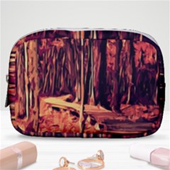 Forest Autumn Trees Trail Road Make Up Pouch (small)