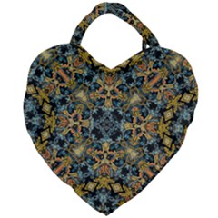 Seamless Texture Ornate Giant Heart Shaped Tote by Pakrebo