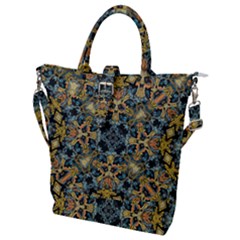 Seamless Texture Ornate Buckle Top Tote Bag