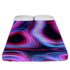 Pattern Color Curve Movement Fitted Sheet (king Size) by Pakrebo