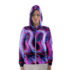 Pattern Color Curve Movement Hooded Windbreaker (women) by Pakrebo