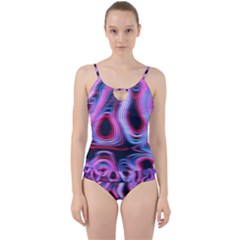 Pattern Color Curve Movement Cut Out Top Tankini Set by Pakrebo