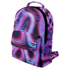 Pattern Color Curve Movement Flap Pocket Backpack (small)