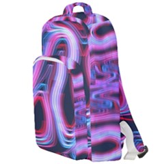 Pattern Color Curve Movement Double Compartment Backpack