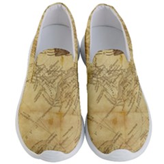 Vintage Map Background Paper Men s Lightweight Slip Ons