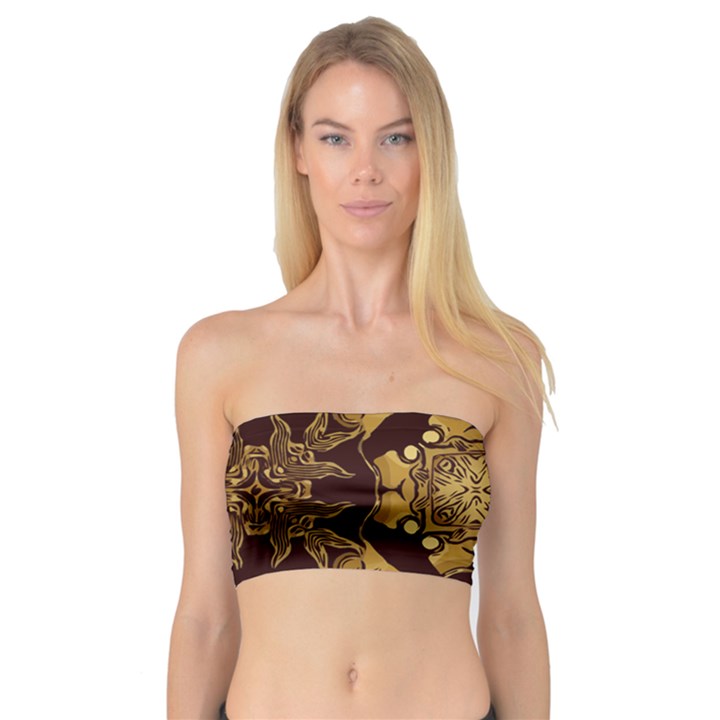 Gold Black Book Cover Ornate Bandeau Top