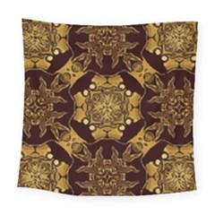 Gold Black Book Cover Ornate Square Tapestry (large)