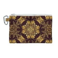 Gold Black Book Cover Ornate Canvas Cosmetic Bag (large) by Pakrebo