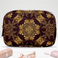 Gold Black Book Cover Ornate Make Up Pouch (small)