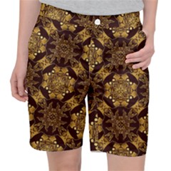 Gold Black Book Cover Ornate Pocket Shorts