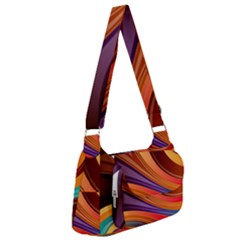 Abstract Colorful Background Wavy Post Office Delivery Bag