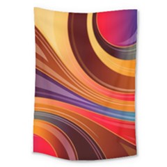 Abstract Colorful Background Wavy Large Tapestry by Pakrebo