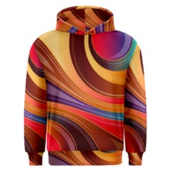 Abstract Colorful Background Wavy Men s Overhead Hoodie by Pakrebo