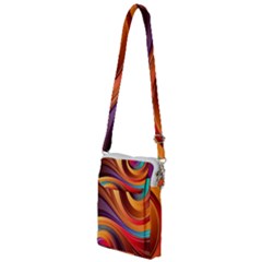 Abstract Colorful Background Wavy Multi Function Travel Bag by Pakrebo