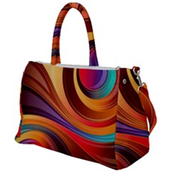 Abstract Colorful Background Wavy Duffel Travel Bag