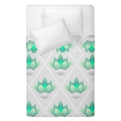 Plant Pattern Green Leaf Flora Duvet Cover Double Side (single Size) by Pakrebo