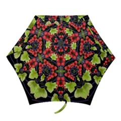 Pattern Berry Red Currant Plant Mini Folding Umbrellas by Pakrebo