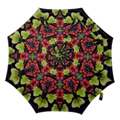 Pattern Berry Red Currant Plant Hook Handle Umbrellas (medium) by Pakrebo