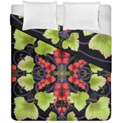 Pattern Berry Red Currant Plant Duvet Cover Double Side (california King Size) by Pakrebo