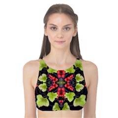 Pattern Berry Red Currant Plant Tank Bikini Top by Pakrebo