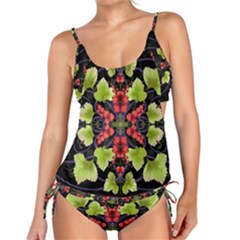 Pattern Berry Red Currant Plant Tankini Set by Pakrebo