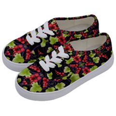 Pattern Berry Red Currant Plant Kids  Classic Low Top Sneakers by Pakrebo