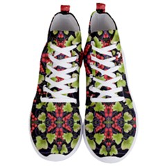 Pattern Berry Red Currant Plant Men s Lightweight High Top Sneakers by Pakrebo