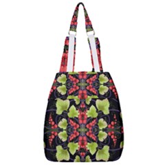 Pattern Berry Red Currant Plant Center Zip Backpack