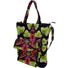 Pattern Berry Red Currant Plant Shoulder Tote Bag by Pakrebo