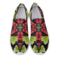 Pattern Berry Red Currant Plant Women s Slip On Sneakers