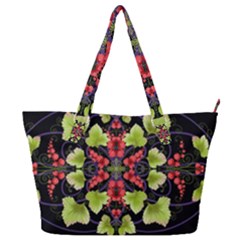 Pattern Berry Red Currant Plant Full Print Shoulder Bag by Pakrebo