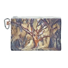 Tree Forest Woods Nature Landscape Canvas Cosmetic Bag (large) by Pakrebo