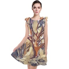 Tree Forest Woods Nature Landscape Tie Up Tunic Dress