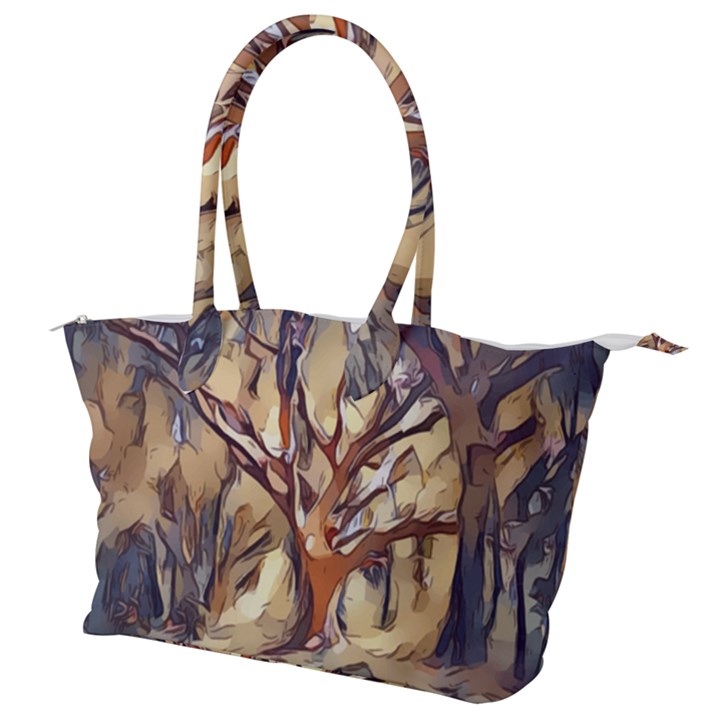 Tree Forest Woods Nature Landscape Canvas Shoulder Bag