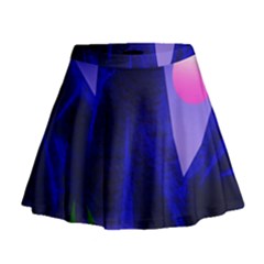 Mountains Dawn Landscape Sky Mini Flare Skirt by Pakrebo