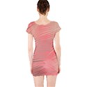 Palms Shadow On Living Coral Short Sleeve Bodycon Dress View2