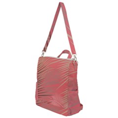 Palms Shadow On Living Coral Crossbody Backpack