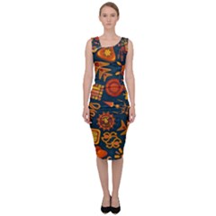 Pattern Background Ethnic Tribal Sleeveless Pencil Dress